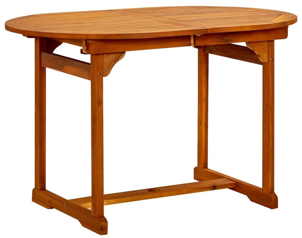 vidaXL Σετ Τραπεζαρίας Κήπου 5 Τεμαχίων από Μασίφ Ξύλο Ακακίας 120-170 εκ.