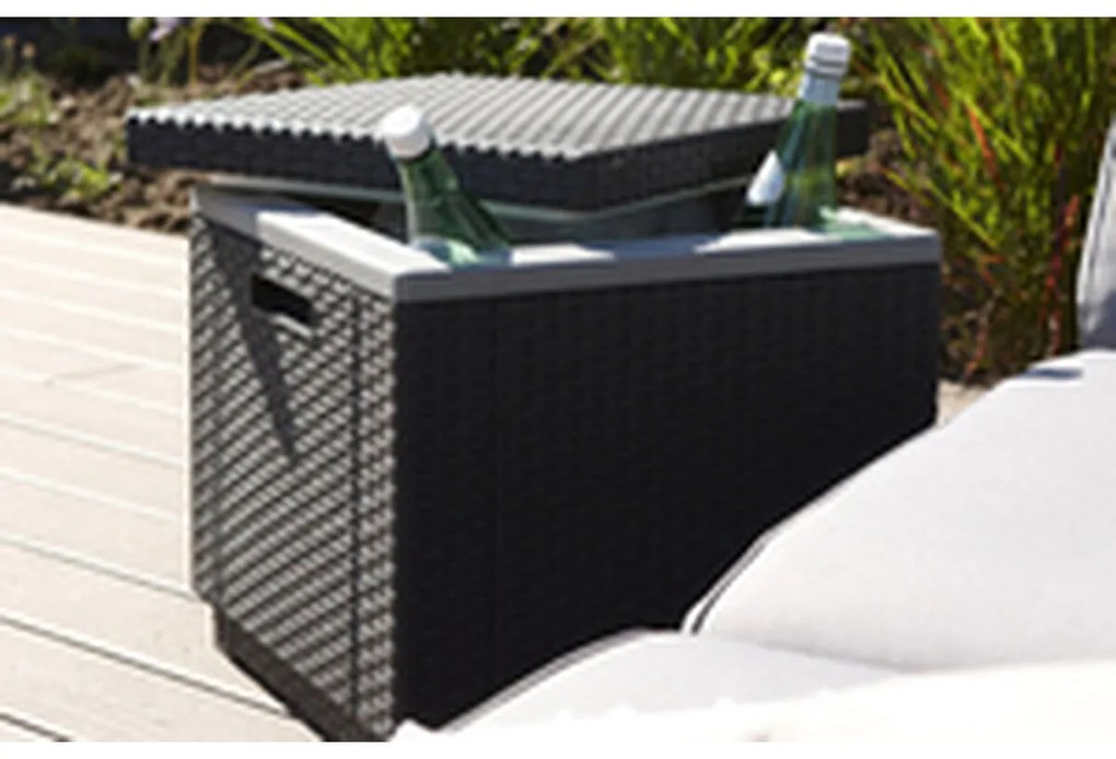 Βοηθητικό Τραπέζι Allibert by KETER Ice Cube graphite 42 x 42 x 41 cm Γκρι