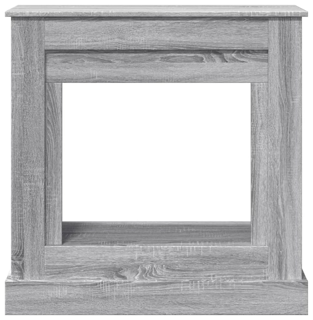 vidaXL Πλαίσιο Τζακιού Γκρι Sonoma 90x30x90 εκ. από Επεξ. Ξύλο