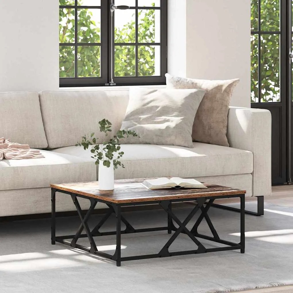 vidaXL Τραπεζάκι σαλονιού Παλαιό ξύλο 70 x 70 x 30 cm