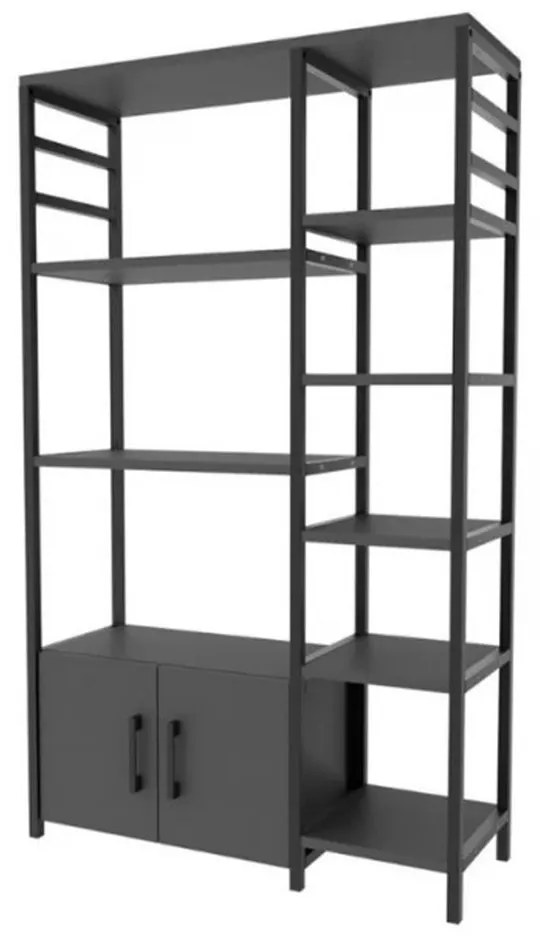 Ραφιέρα Benito 0253726 83,6x30,2x140,7cm Black-Anthracite