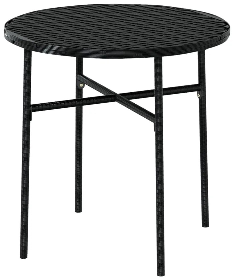 vidaXL Σετ Τραπεζαρίας Κήπου 3 Τεμαχίων Μαύρο από Συνθετικό Ρατάν