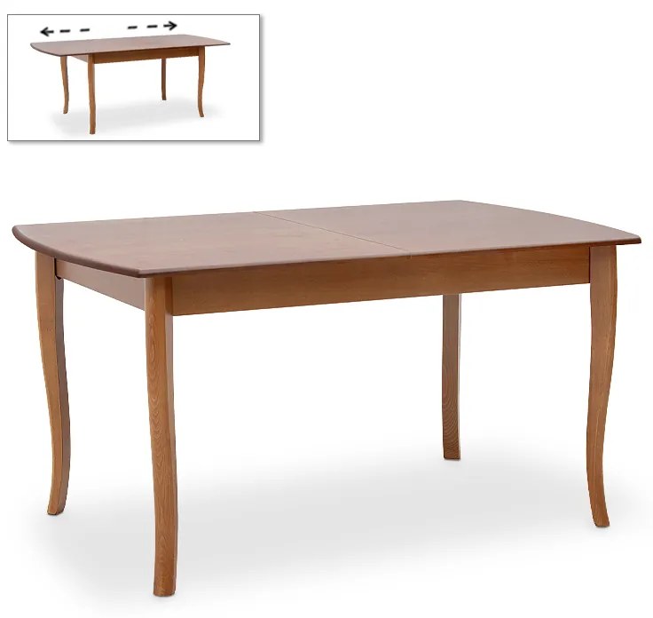 Τραπέζι Belfast Megapap μασίφ ξύλο-MDF επεκτεινόμενο χρώμα καρυδί 150/200x89x78εκ. - 0228349