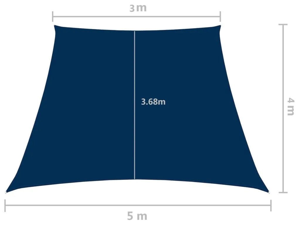 Πανί Σκίασης Τρίγωνο Μπλε 3/5x4 μ. από Ύφασμα Oxford - Μπλε