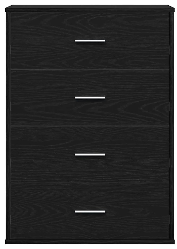 vidaXL Πλαϊνό γραφείο Μαύρη Οξυά 60 x 31 x 84 εκ. Επεξεργασμένο ξύλο