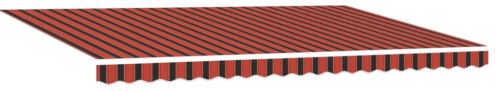 vidaXL Χειροκίνητη Τέντα with Πορτοκαλί και Καφέ 500 x 350 εκ