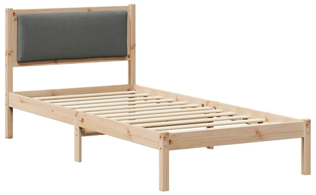 vidaXL Σκελετός Κρεβατιού με κεφαλάρι Σκούρο Γκρι 100 x 200 cm