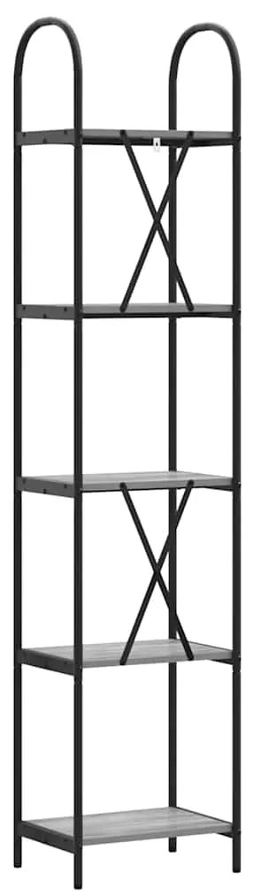 vidaXL Ράφι Βιβλίων Γκρι sonoma 40 x 30 x 183 εκ Επεξεργασμένο ξύλο