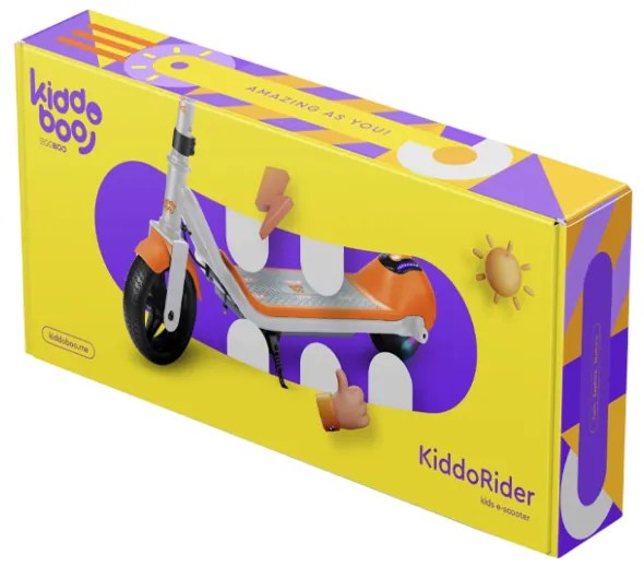 Kiddoboo Ηλεκτρικό πατίνι Ε-Scooter KiddoRider white