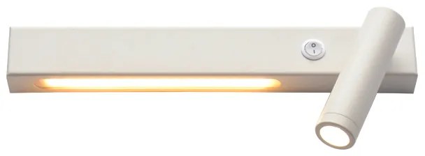 Φωτιστικό Επίτοιχο Aca SF2110LEDWHR HERMES Λευκό (White) 3200K