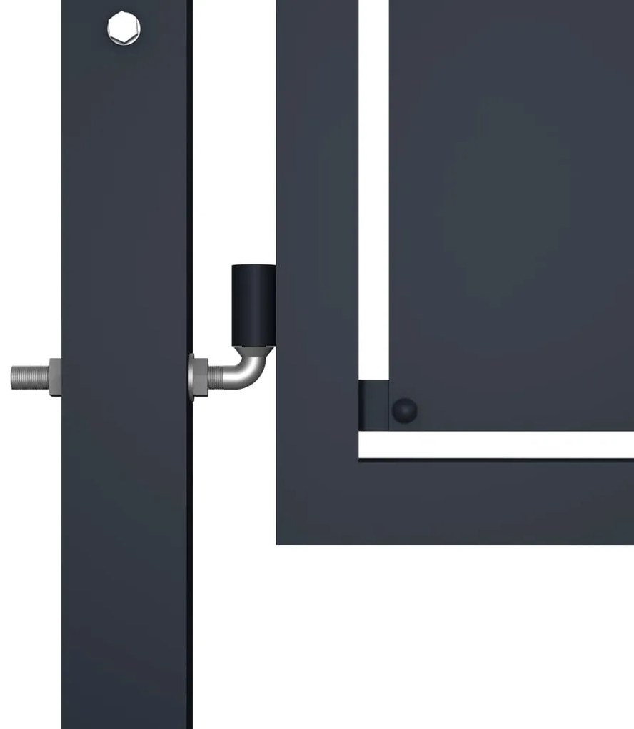 vidaXL Πόρτα Κήπου Ανθρακί 100x100 εκ. από Ατσάλι