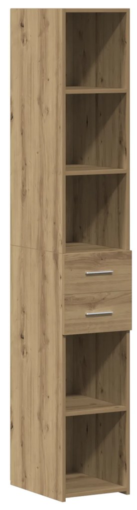 vidaXL Slim Storage Cabinet Δρυς 30x42.5x225 cm Επεξεργασμένο Ξύλο