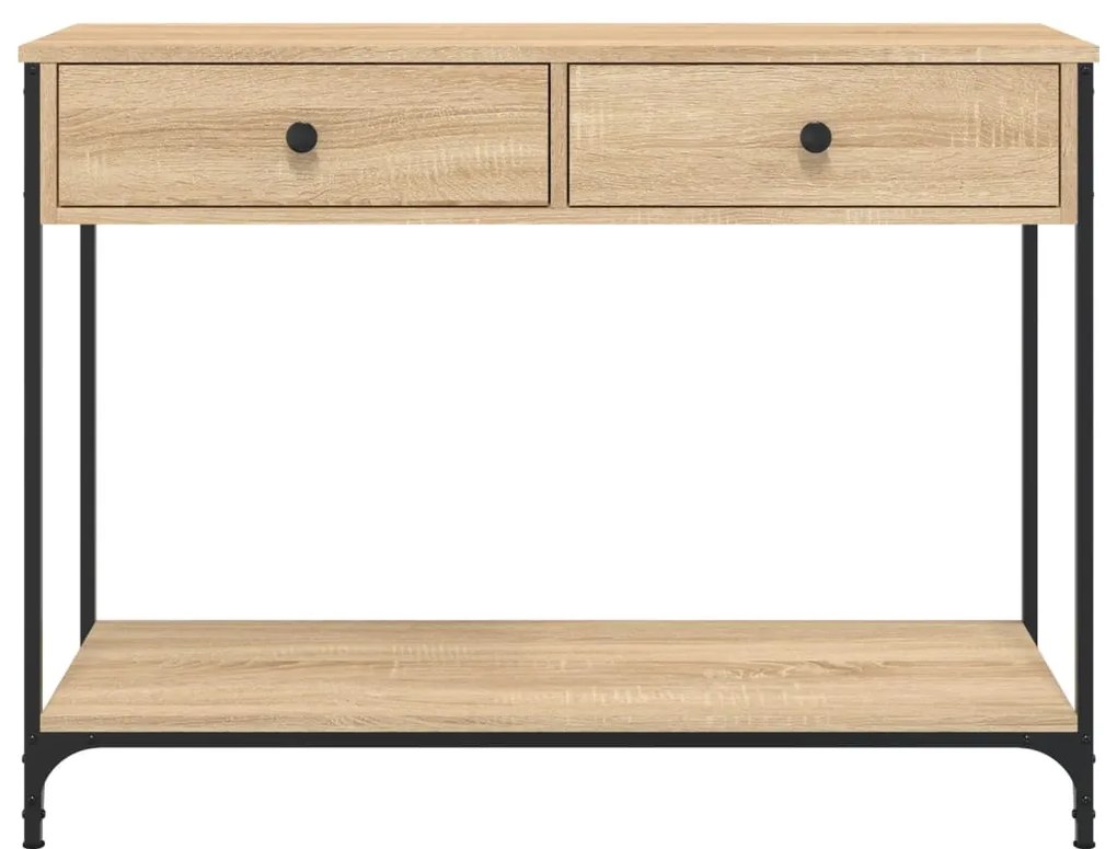 vidaXL Τραπέζι Κονσόλα Sonoma Δρυς 100x34,5x75 εκ. Επεξεργασμένο Ξύλο