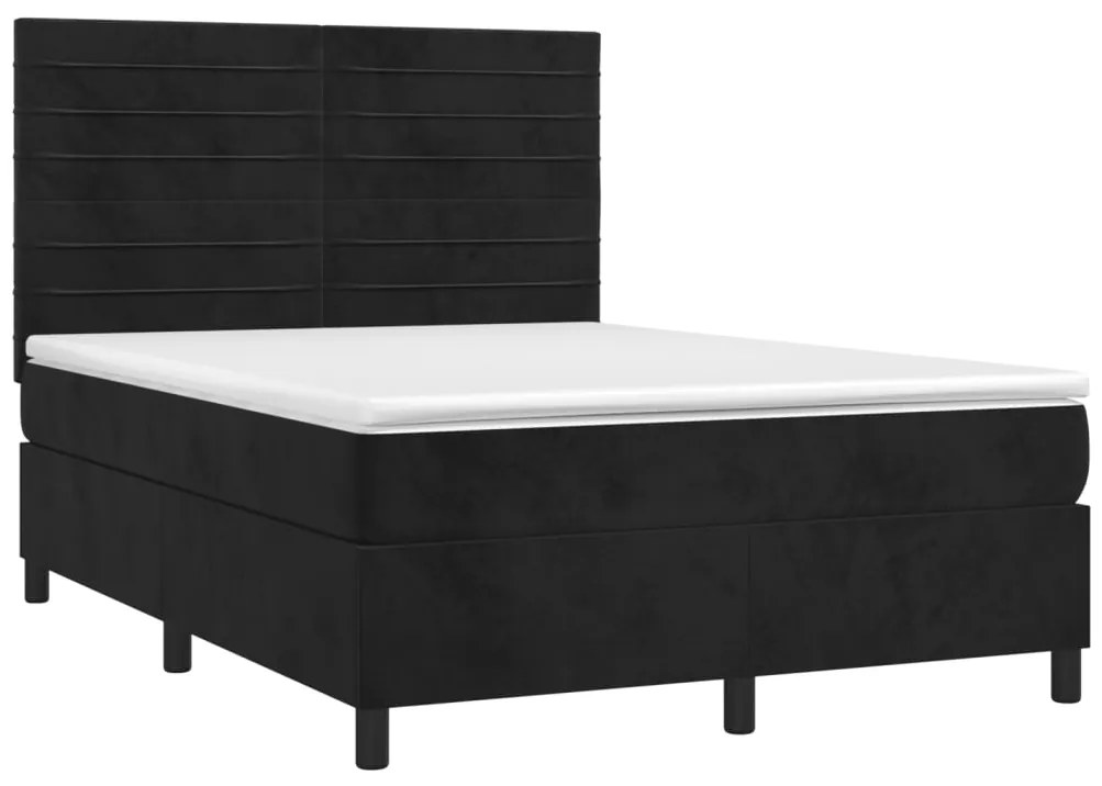 ΚΡΕΒΑΤΙ BOXSPRING ΜΕ ΣΤΡΩΜΑ ΜΑΥΡΟ 140X200 ΕΚ. ΒΕΛΟΥΔΙΝΟ 3143087