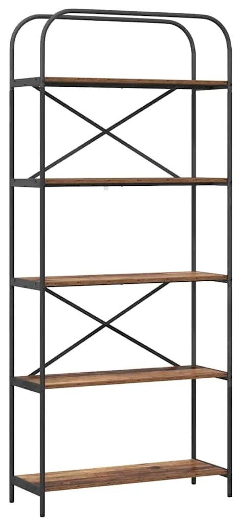 vidaXL Ράφι Βιβλίων Παλιό ξύλο 80 x 30 x 183 εκ Επεξεργασμένο ξύλο