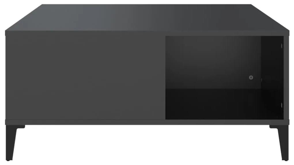 vidaXL Τραπεζάκι Σαλονιού Μαύρο 80 x 80 x 36,5 εκ. Επεξεργασμένο Ξύλο