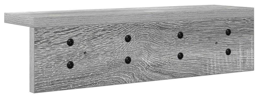vidaXL Τοίχου Κρεμάστρα με ράφι Γκρι sonoma 40 x 10.5 x 10.5 εκ