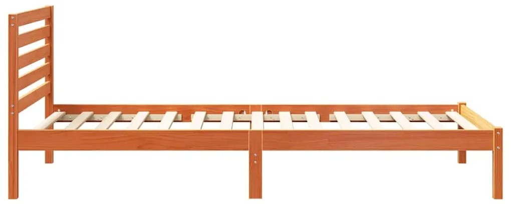 vidaXL Σκελετός Κρεβατιού Καφέ κεριού 100 x 210 cm Μασίφ ξύλο πεύκου