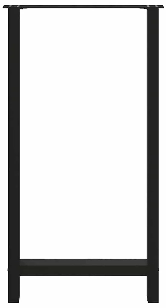 vidaXL Πόδια Τραπεζιού Μπαρ 2 τεμ. Μαύρα 60x (110-111) εκ. Ατσάλι