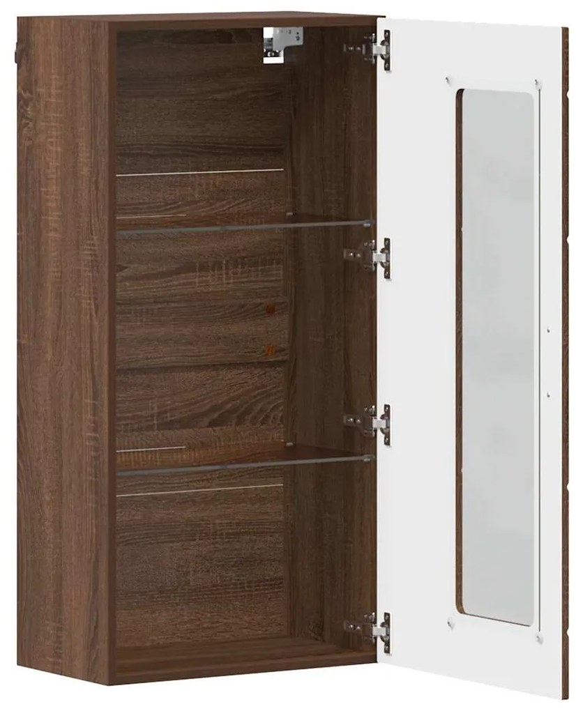 vidaXL Ντουλάπα τοίχου Καφέ δρυς 55 x 29 x 100 εκ Επεξεργασμένο ξύλο