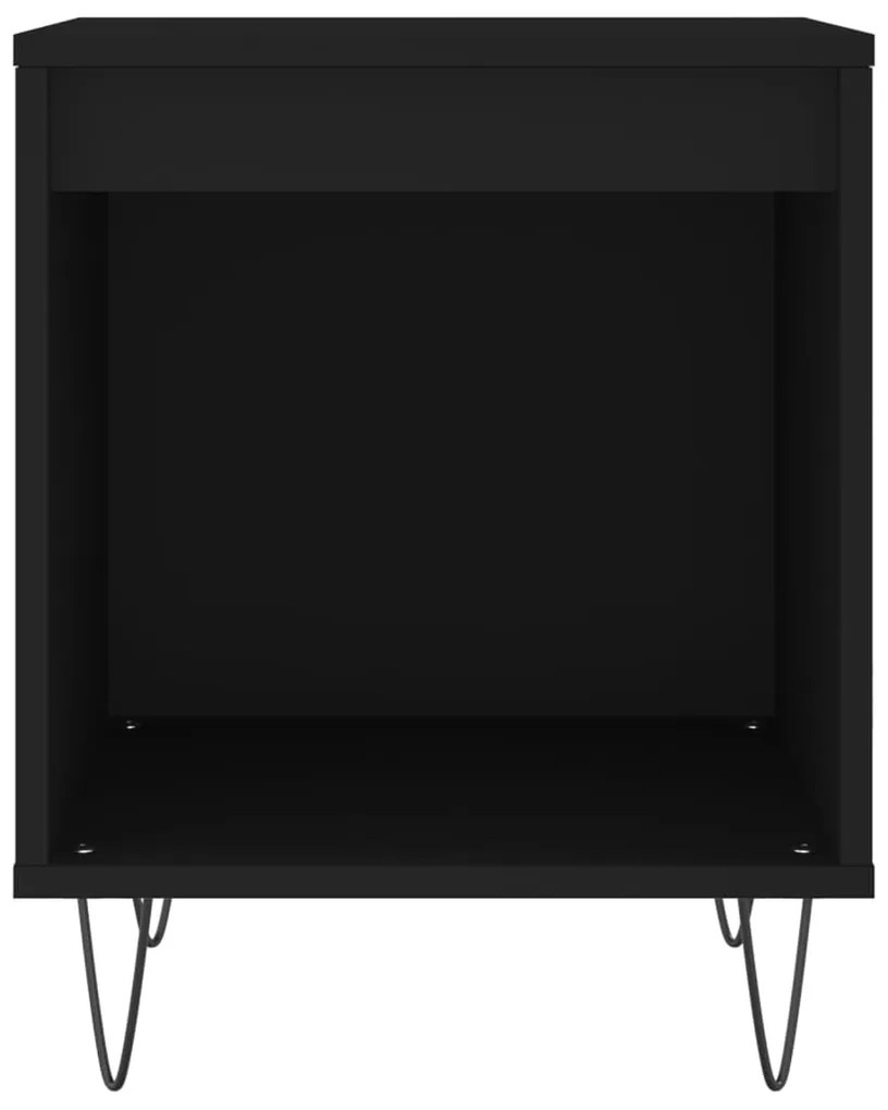 vidaXL Κομοδίνο Μαύρο 40 x 35 x 50 εκ. από Επεξεργασμένο Ξύλο