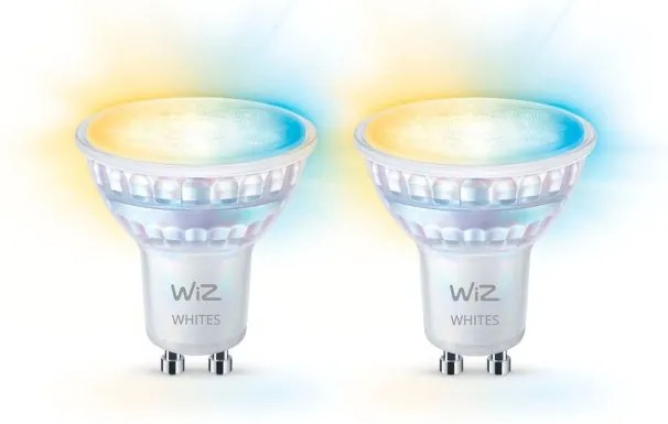 Έξυπνη Λάμπα 2xGU10 50W PAR16 LED Διάφανο Σετ Γυαλί 3CCT Dimmable 929003772242 Wiz-929003772242-Διάφανο 929003772242