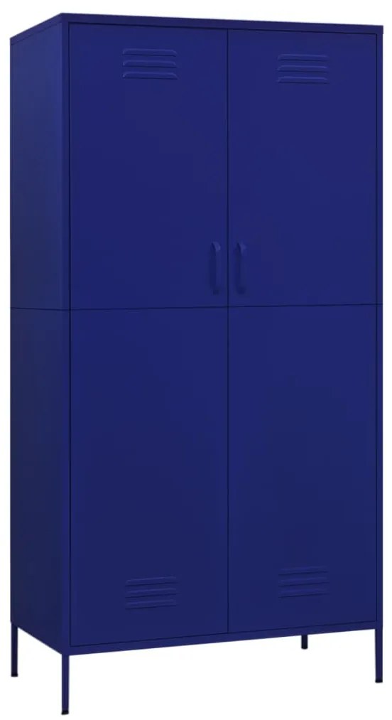 vidaXL Ντουλάπα Ναυτικό Μπλε 90 x 50 x 180 εκ. από Ατσάλι