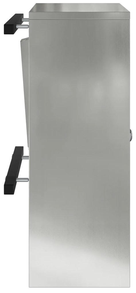 vidaXL γραμματοκιβώτιο Μαύρο 30 x 23 x 55 εκ. Γαλβανισμένος χάλυβας