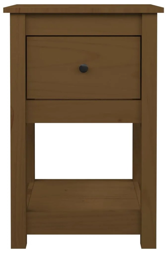 vidaXL Κομοδίνα 2 τεμ. Καφέ Μελί 40x35x61,5 εκ. από Μασίφ Ξύλο Πεύκου