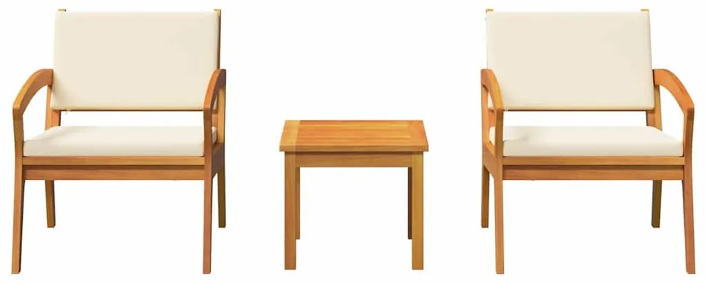 vidaXL Σετ μπιστρό με μαξιλάρι 3 pcs Καφέ Πολυεστέρας