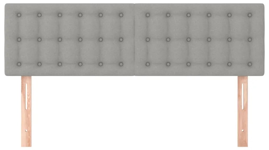 vidaXL Κεφαλάρια Κρεβατιού 2 τεμ. Αν. Γκρι 72x5x78/88 εκ. Υφασμάτινα