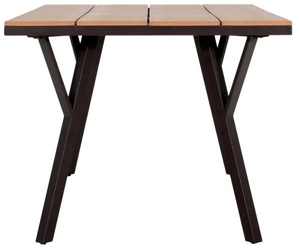 Τραπέζι FL6514 Fylliana Μεταλλικό Polywood Καφέ 160x91x72 εκ. 160x91x72 εκ.