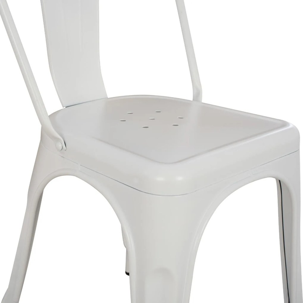 Καρέκλα μεταλλική Melita-Pro λευκό ματ 44x47x84,5Υ εκ. 44x47x84.5 εκ.