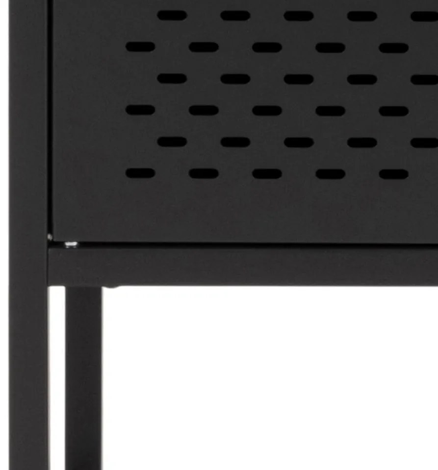 Βιβλιοθήκη Oakland J115, Κλειστό, Μέταλλο, 160x80x40cm, Μαύρο