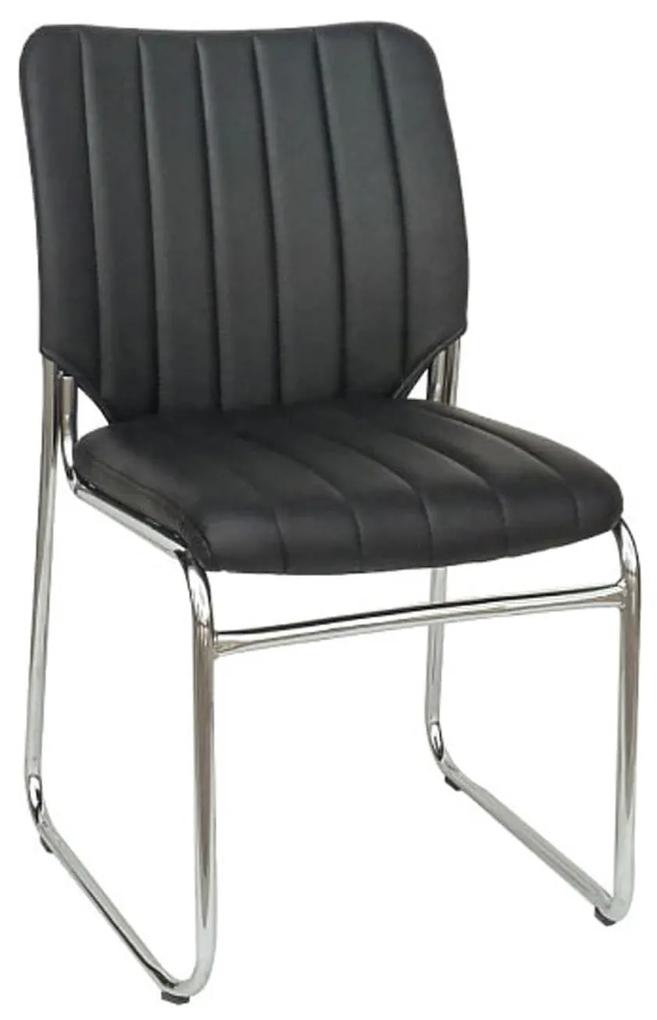 Καρέκλα Υποδοχής Bm102 Black 01-0222 51X58X85cm