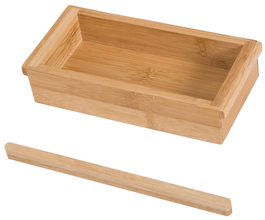 HOMCOM Επιτοίχιο μπάνιου από μπαμπού, ρυθμιζόμενο ταψί μπάνιου για βιβλίο, iPad, τηλέφωνο, SPA