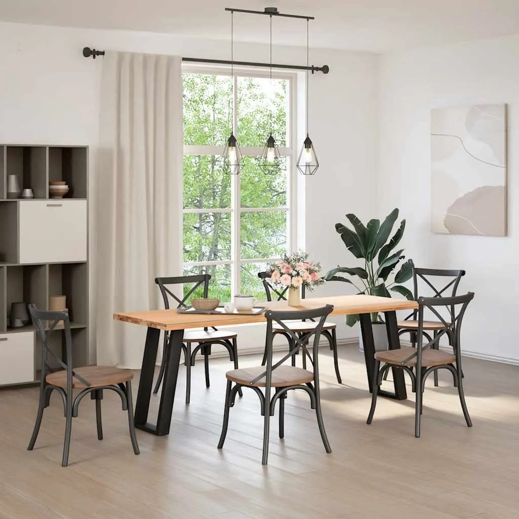 vidaXL Πόδια Κονσόλας σε Σχήμα U 2 τεμ. Μαύρο 28x(72-73) εκ. Ατσάλι