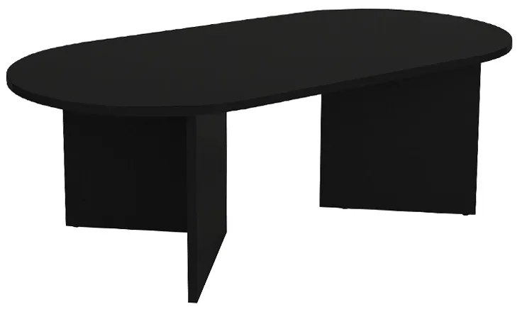 Τραπεζάκι σαλονιού Cortado Megapap χρώμα μαύρο 120x60x39,6εκ.