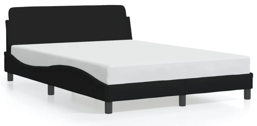 vidaXL Σκελετός Κρεβατιού Χωρίς Στρώμα Μαύρο 140x200 εκ.Υφασμάτινο