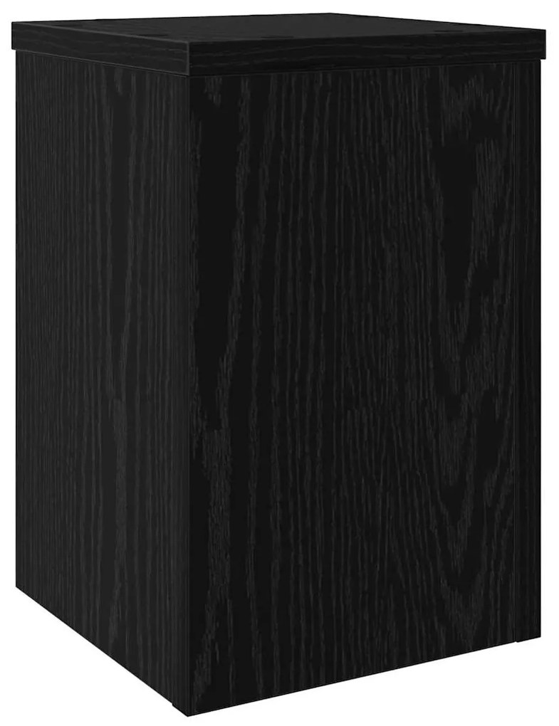 vidaXL Βάση φυτών 2 pcs Μαύρη δρυς 20 x 20 x 30 cm Επεξεργασμένο ξύλο