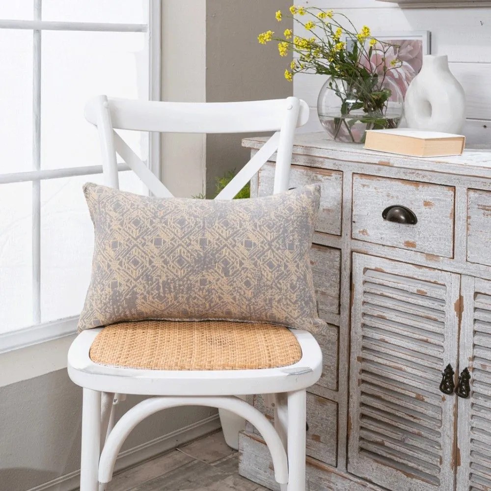 Μαξιλάρι Διακοσμητικό (Με Γέμιση) Felicia 14 Light Grey Teoran 30X50 Cotton-Polyester