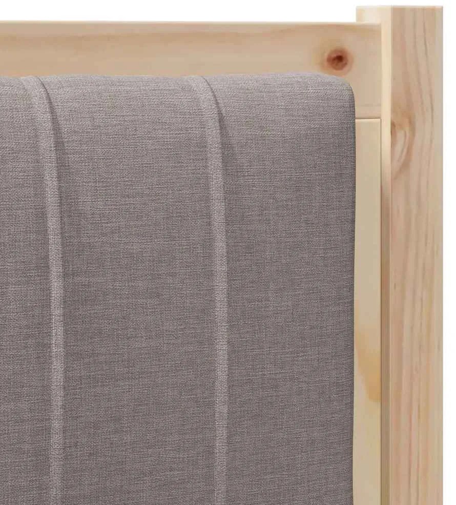 vidaXL Ταπετσαρισμένο κεφαλάρι Καφέ 75 cm Στερεά ξυλεία πεύκου