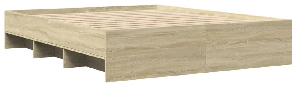 vidaXL Πλαίσιο Κρεβατιού Χωρ. Στρώμα Sonoma Δρυς 160x200 εκ. Επ. Ξύλο