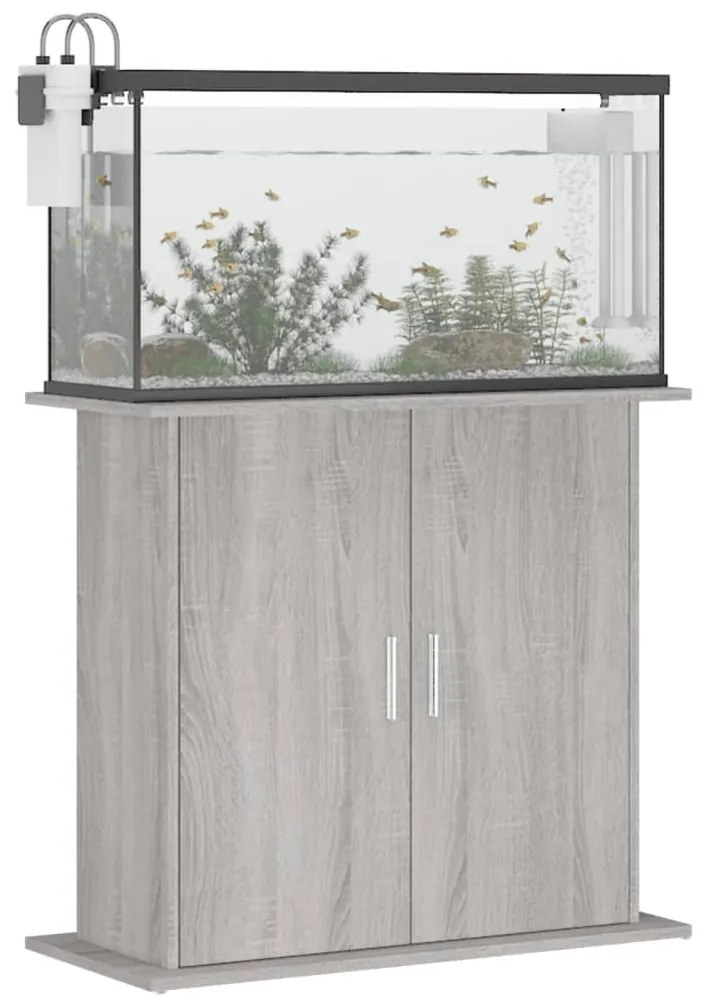 vidaXL Βάση Ενυδρείου Γκρι Sonoma 81x36x73 εκ. από Επεξεργασμένο Ξύλο