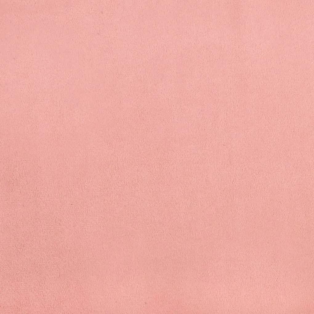 Πλαίσιο Κρεβατιού Ροζ 140 x 190 εκ. Βελούδινο - Ροζ