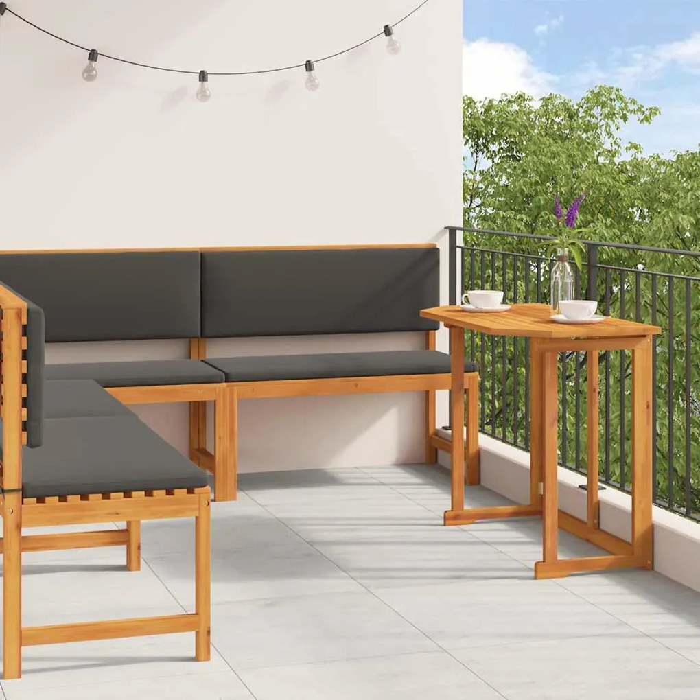 vidaXL Σετ Παγκάκι Κήπου 4 pcs Καφέ Μασίφ ξύλο ακακίας