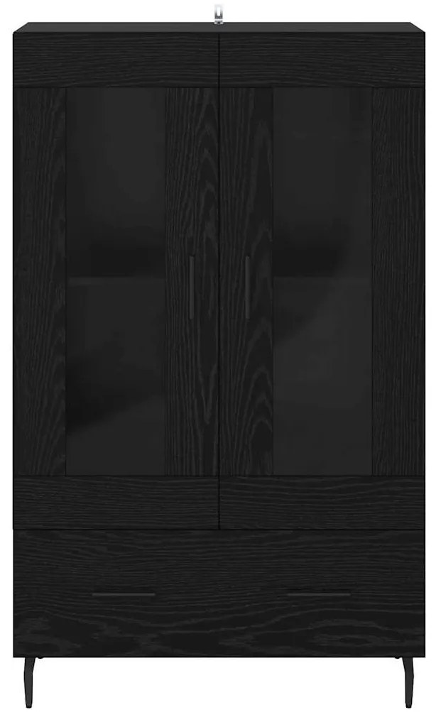 vidaXL Highboard Μαύρη Οξυά 69,5 x 31 x 115 εκ. Επεξεργασμένο ξύλο