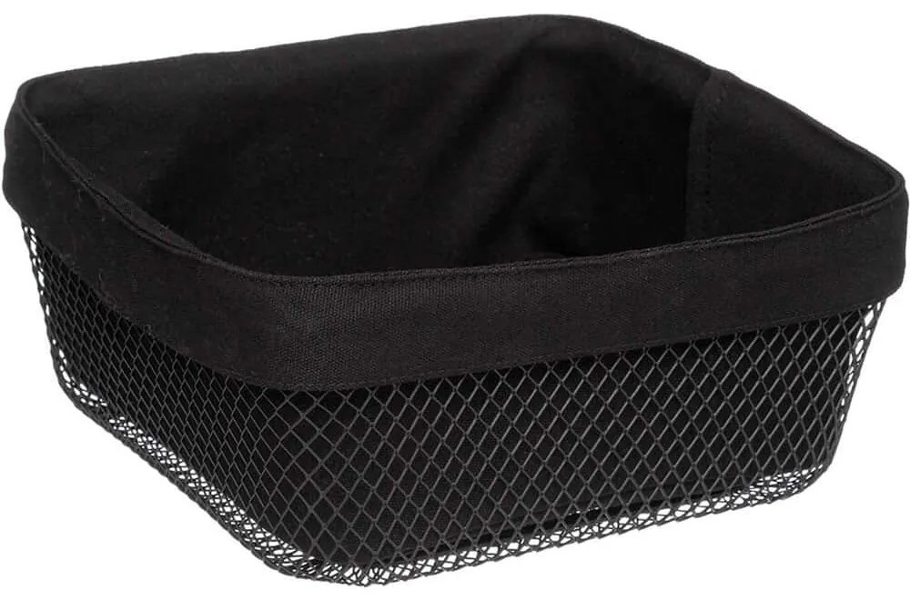 Καλάθι Ψωμιού Μayaj 169227 25,5x25,5x11,5cm Black Marva Μέταλλο