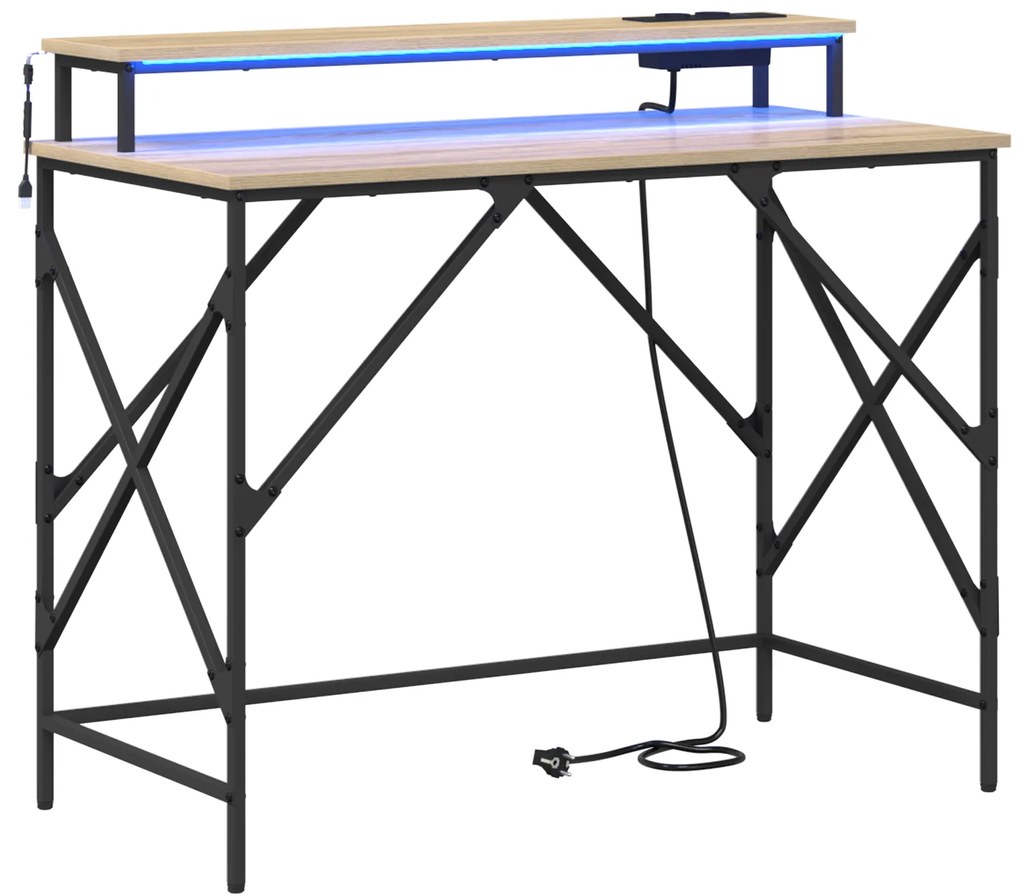 vidaXL Γραφείο Sonoma Δρυς 100 x 50 x 86.5 εκ Επεξεργασμένο ξύλο