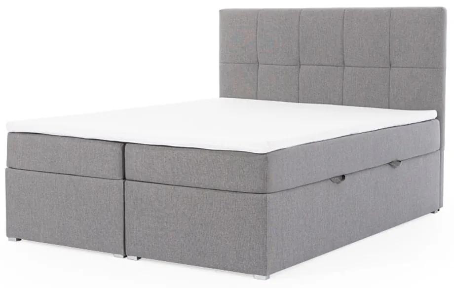 Διπλό κρεβάτι Gasper, με 2 κοντέινερ για αποθηκευτικούς χώρους, γκρί 165x124x210cm-BOG6320
